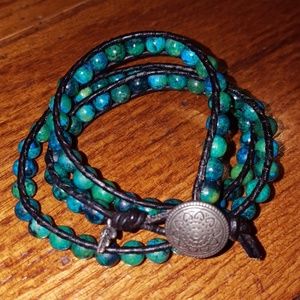 Boho inspired handmade wrap bracelet